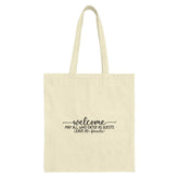 Welcome Guests Tote Bag, Inspirational Quote Bag, Friends Gift, Home Decor Shopping Bag, Reusable Tote Bag, Motivational Tote - Tawshia